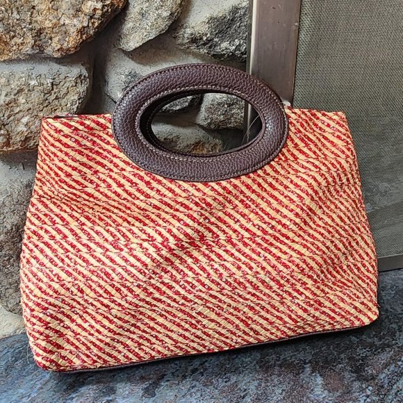 NWT Liz Claiborne Straw Clutch Handbag - Picture 8 of 14